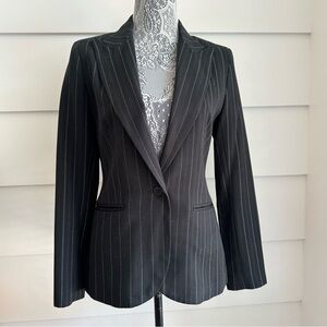 Norma Kamali Single Breasted Pinstripe Blazer size 6